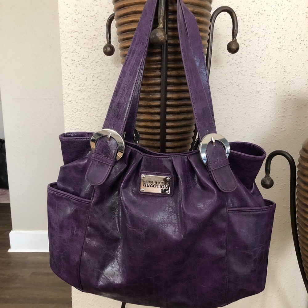 Kenneth Cole Reaction Deep Purple Shoulder Bag